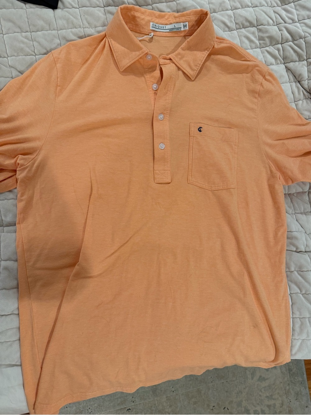 Criquet Orange Short-Sleeve Polo Shirt